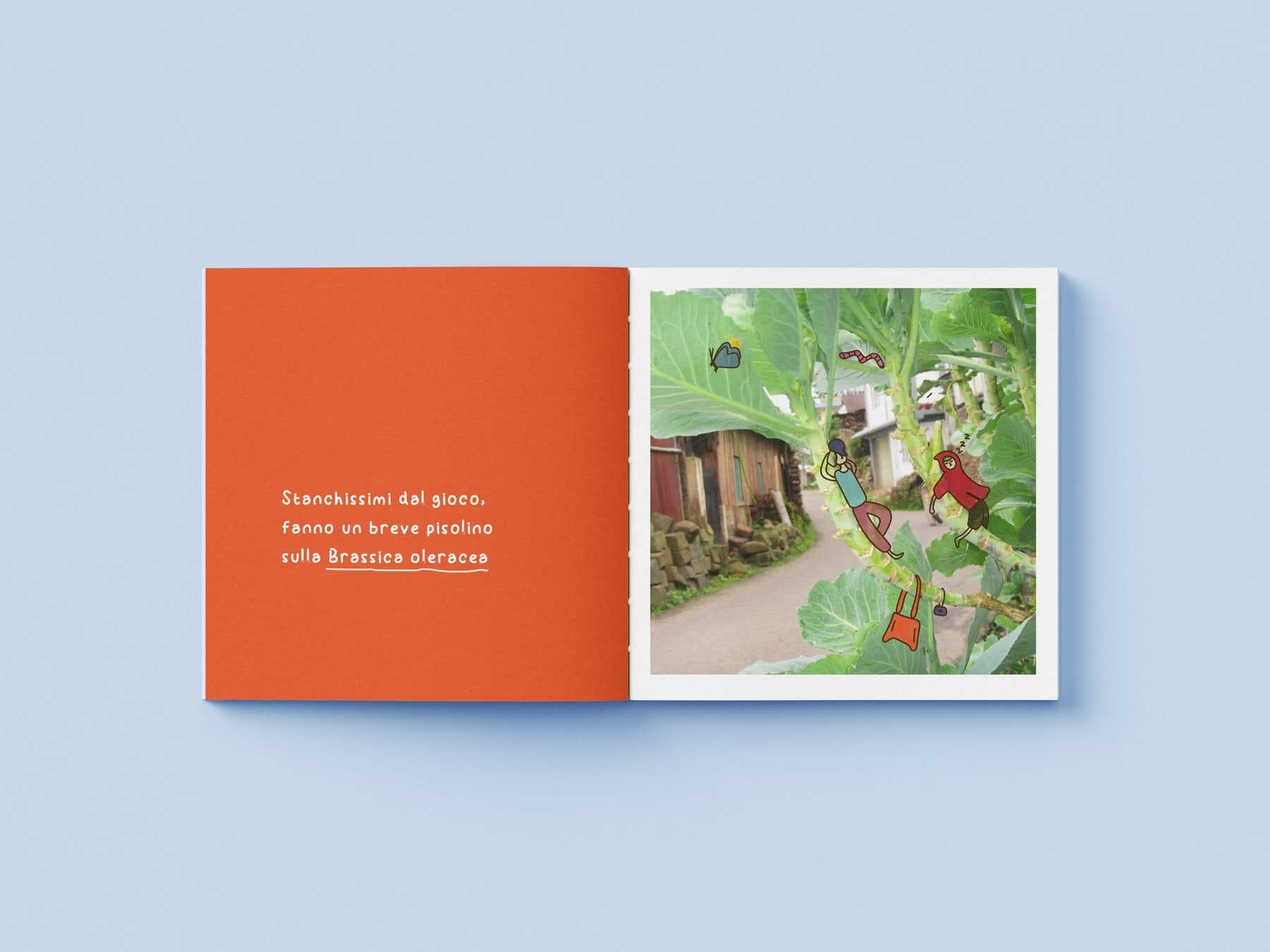 A real place becomes a page once illustration enters the photograph.